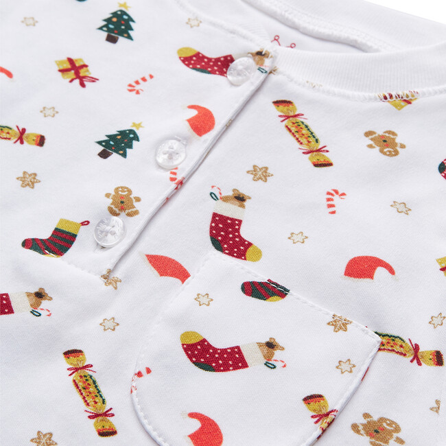 Christmas Print Pyjama, Burgundy