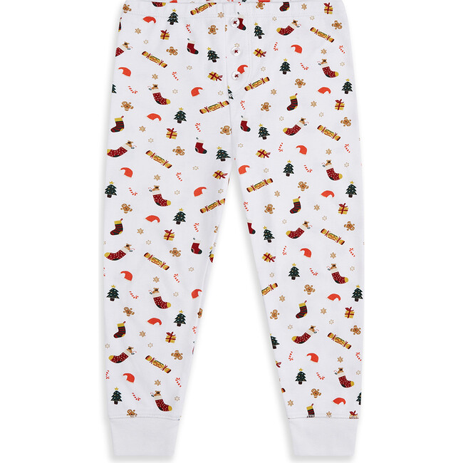 Christmas Print Pyjama, Burgundy - Pajamas - 4