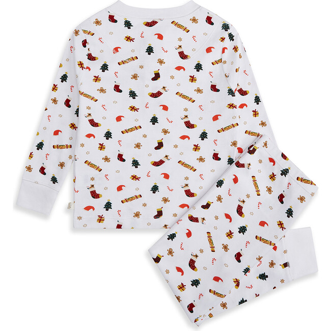 Christmas Print Pyjama, Burgundy - Pajamas - 5