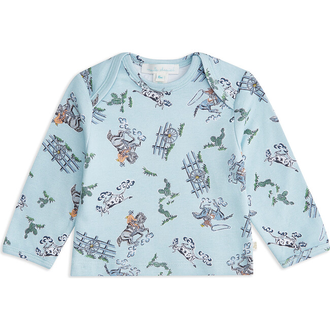 Cowboy 2 Piece Set, Blue - Pajamas - 5