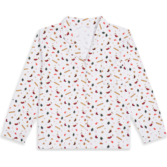 Adult Christmas Print Pyjama, Burgundy - Pajamas - 3