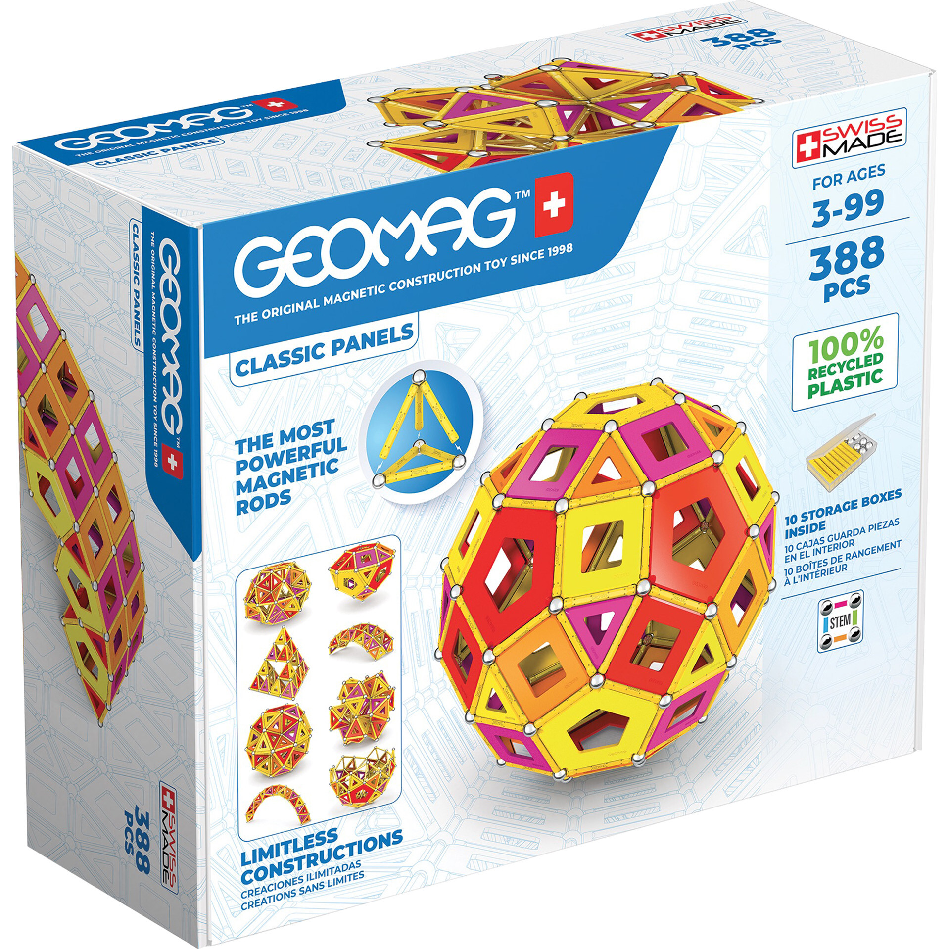 Panels Warm  Colors Recycled, 388 Pieces - STEM Toys - 1