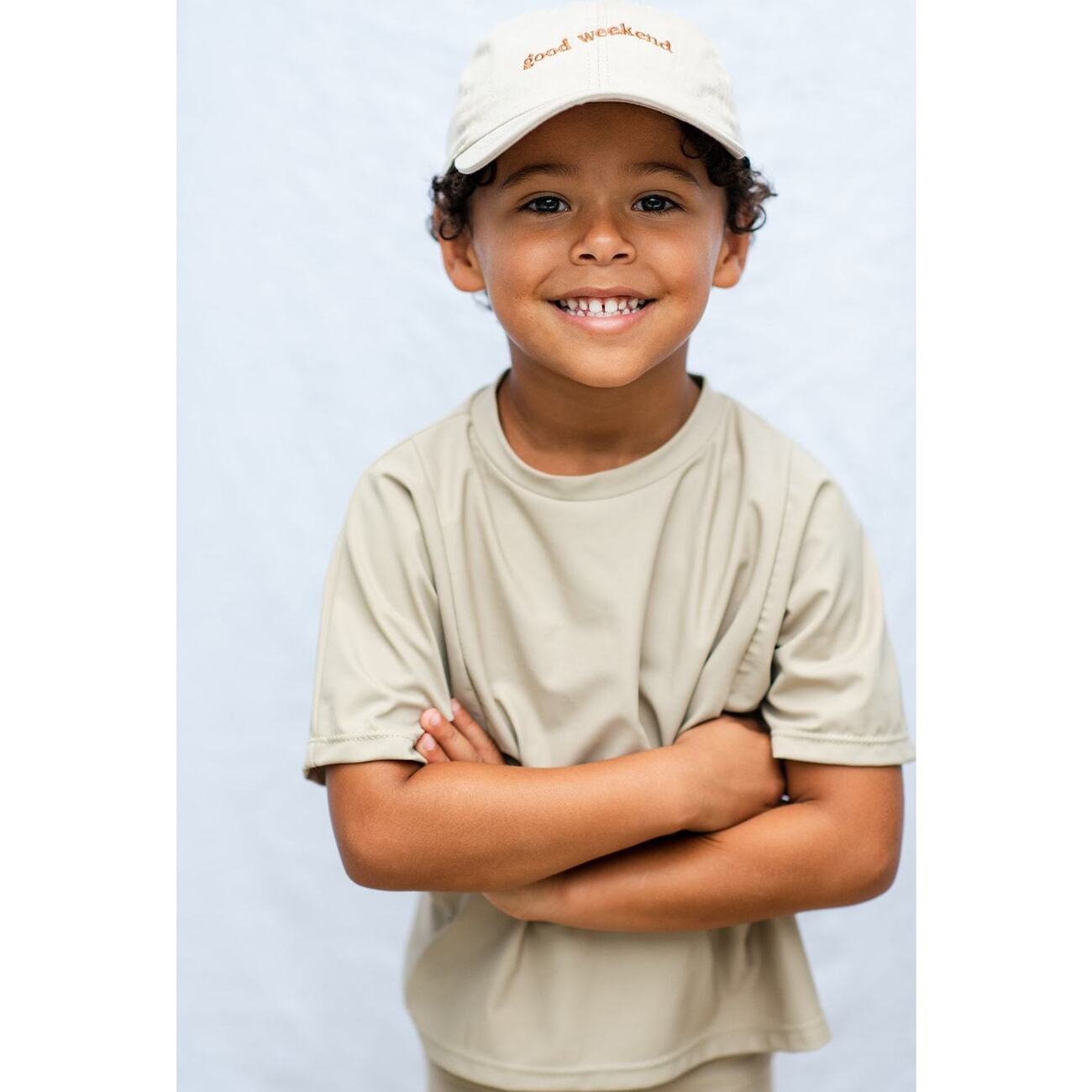 Classic Baseball Cap with Embroidery, Sand - Good Weekend