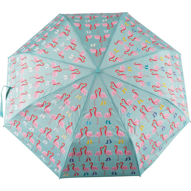 Big Kids Flamingo in Wellies Color Changing Umbrella - Umbrellas - 1