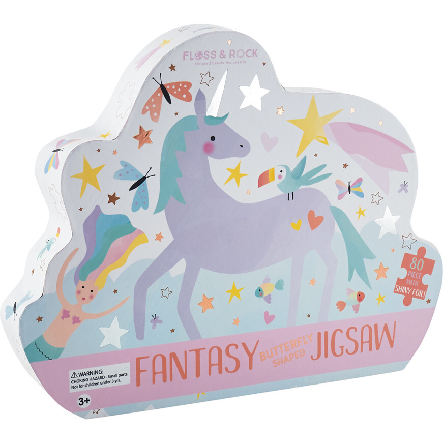 Fantasy Butterfly Shaped 80-Piece Puzzle - Puzzles - 1