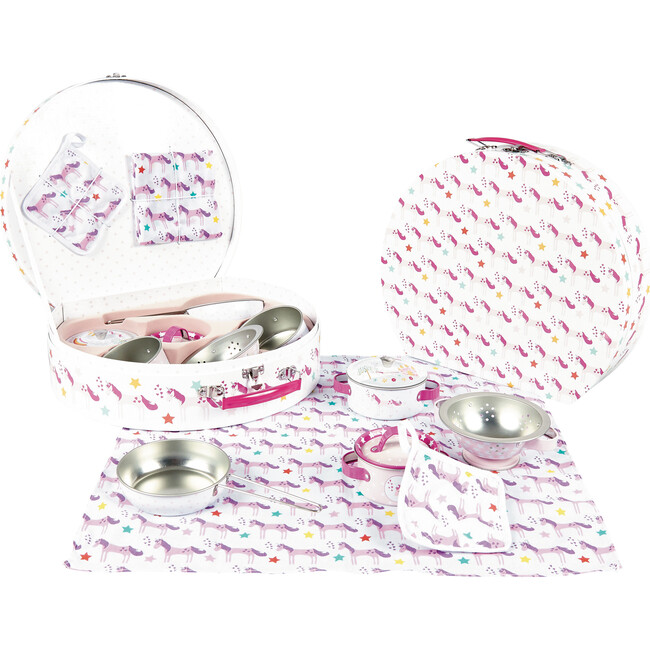 Unicorn Tin Kitchen Set - Role Play Toys - 1