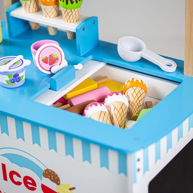 Wooden Ice Cream Cart - Play Food - 5