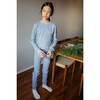 Luc Waffle Pant, Dusty Blue - Sweatpants - 2