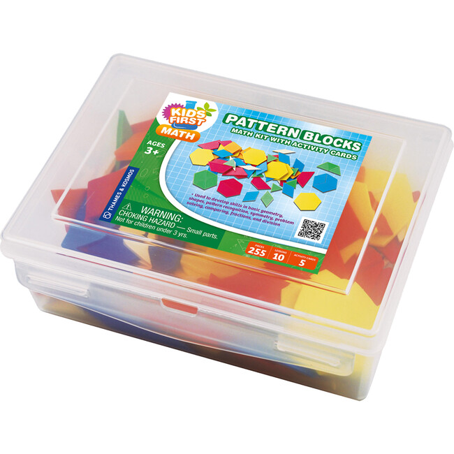 Pattern Blocks Math Kid with Activity Cards - STEM Toys - 1 - zoom