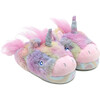 Lara Faux Fur Unicorn Slippers, Pastel Rainbow - Slippers - 1 - thumbnail
