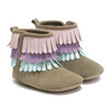 Fringe Boots, Pastel/Brown - Boots - 1 - thumbnail