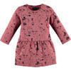 Circus Printed Dress, Dusty Rose - Dresses - 1 - thumbnail