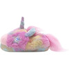 Lara Faux Fur Unicorn Slippers, Pastel Rainbow - Slippers - 2