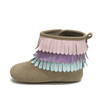 Fringe Boots, Pastel/Brown - Boots - 7