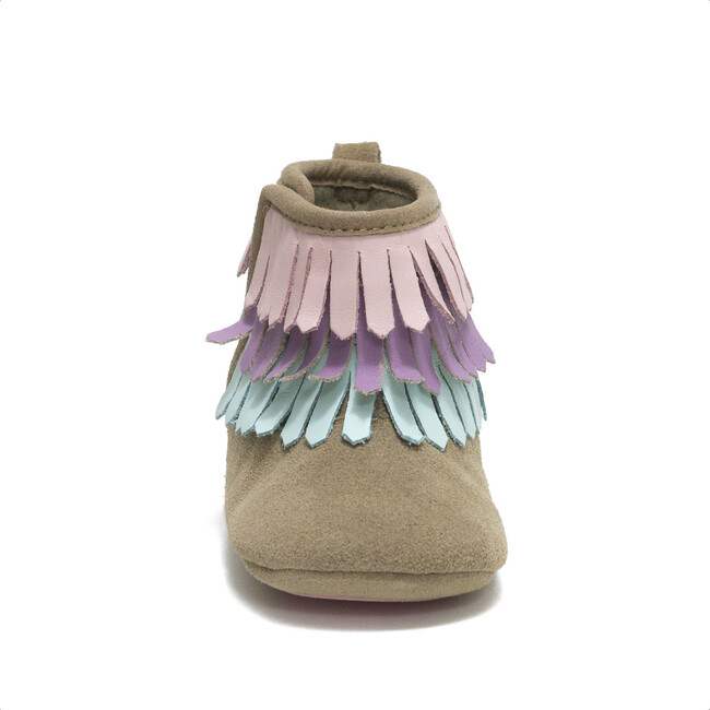 Fringe Boots, Pastel/Brown - Boots - 3