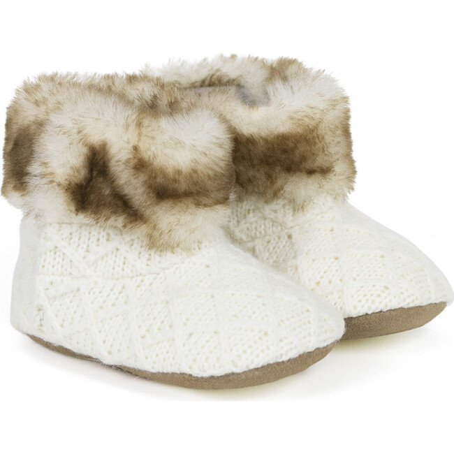 Daphne Knit Boots, Cream