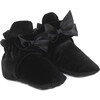 Holiday Bow Snap Booties, Black - Booties - 1 - thumbnail