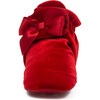 Holiday Bow Snap Booties, Red - Booties - 3