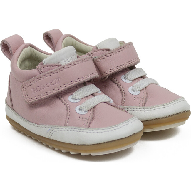Mistan Leather Sneaker, Blush Pink - Sneakers - 1