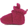Sherpa Snap Booties, Bright Pink - Booties - 2