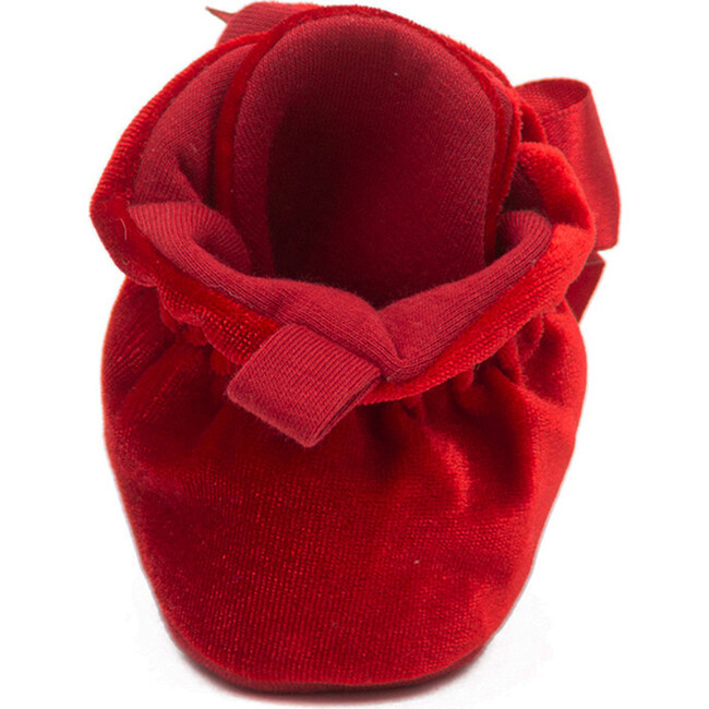 Holiday Bow Snap Booties, Red - Booties - 4