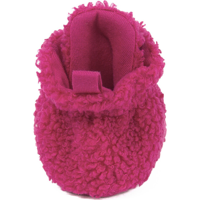 Sherpa Snap Booties, Bright Pink - Booties - 4