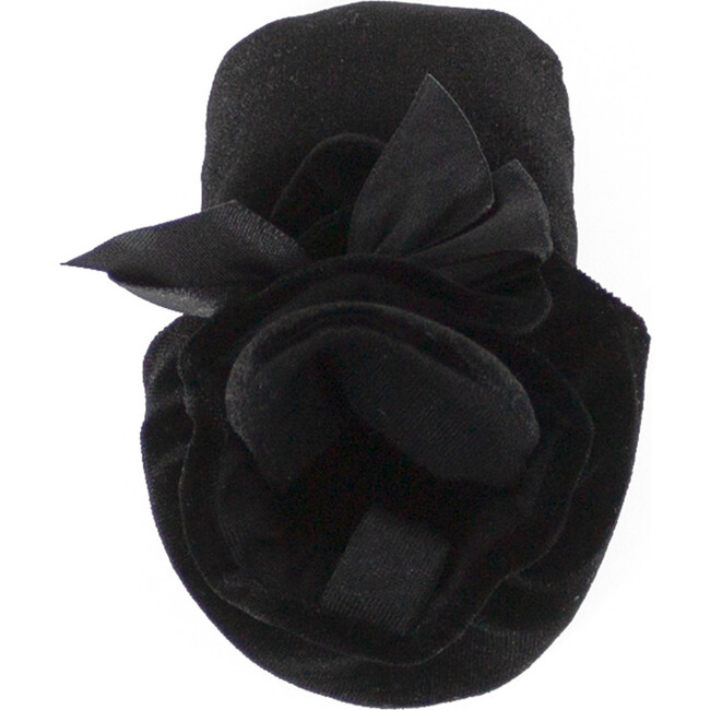 Holiday Bow Snap Booties, Black - Booties - 6