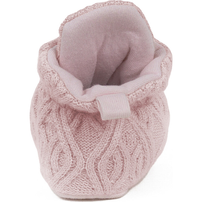 Darla Knit Snap Booties, Pink - Booties - 4