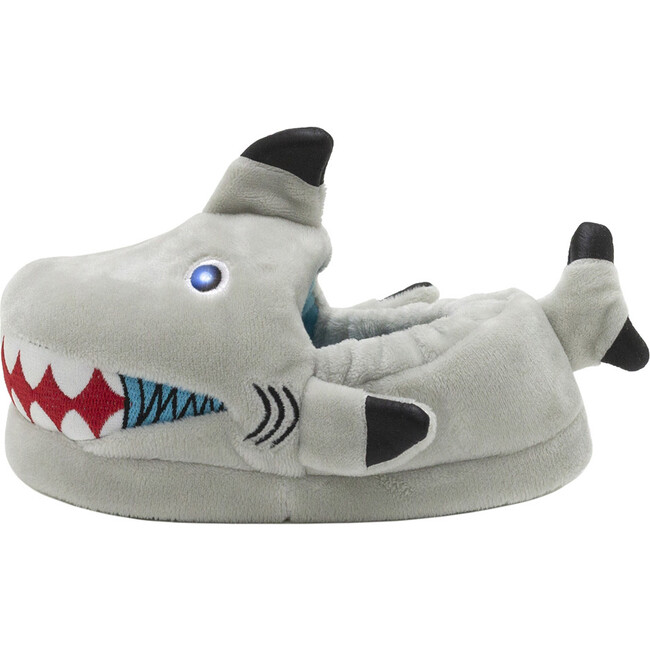 Shark Slippers, Grey - Slippers - 2