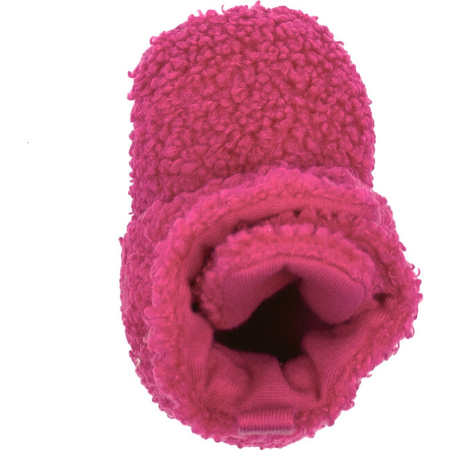 Sherpa Snap Booties, Bright Pink - Booties - 6
