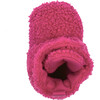 Sherpa Snap Booties, Bright Pink - Booties - 6