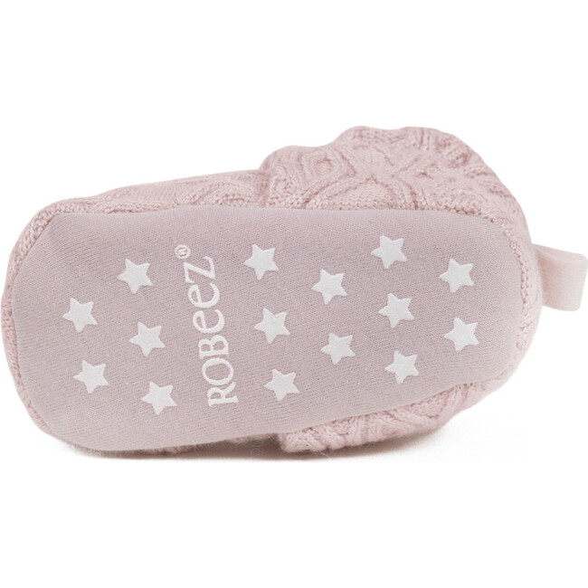 Darla Knit Snap Booties, Pink - Booties - 5