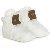 Miles Faux Fur Snap Booties, Ivory - Booties - 1 - thumbnail