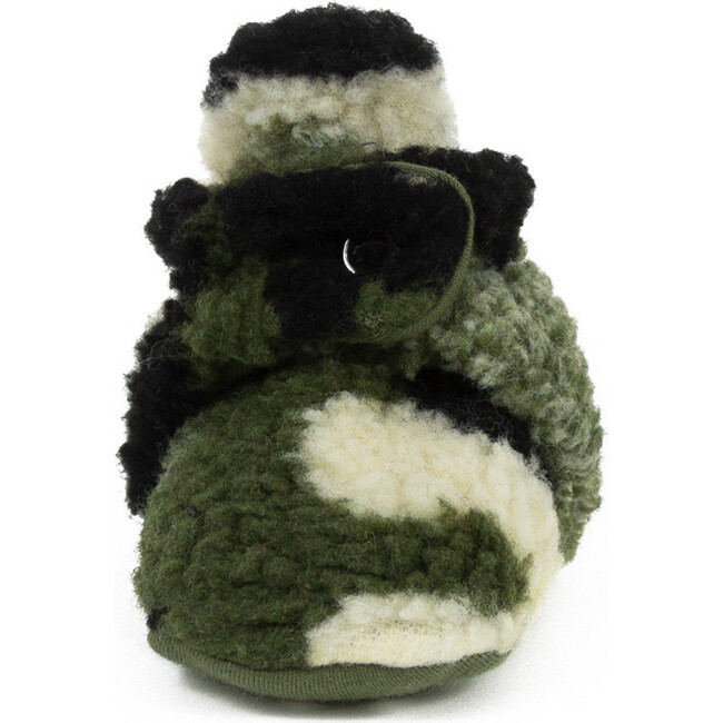 Cozy Camo Sherpa Snap Booties, Green Multi - Booties - 3
