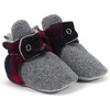 Jack Snap Booties, Grey - Booties - 1 - thumbnail