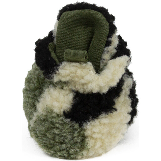 Cozy Camo Sherpa Snap Booties, Green Multi - Booties - 4