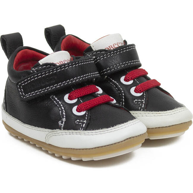 Mistan Leather Sneaker, Black - Sneakers - 1