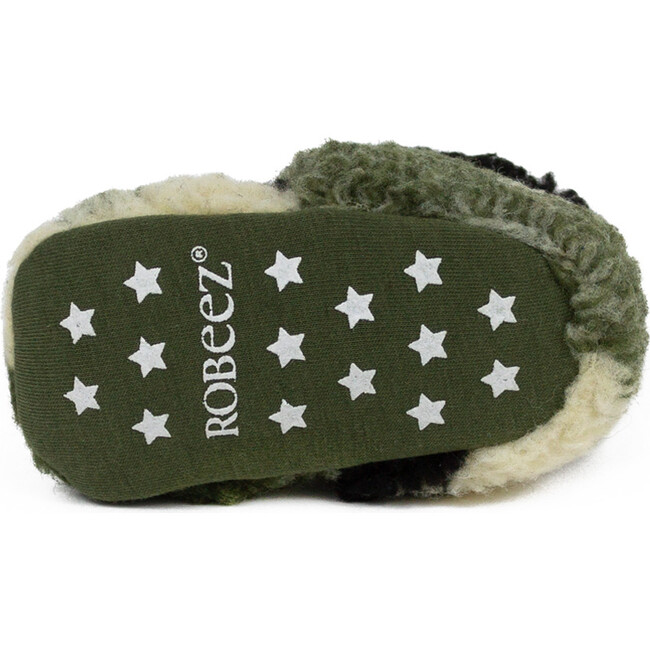 Cozy Camo Sherpa Snap Booties, Green Multi - Booties - 5