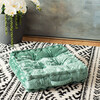 Peony Floor Pillow, Green - Pillows - 2