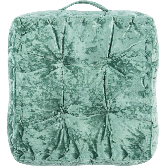 Peony Floor Pillow, Green - Pillows - 3