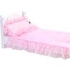 18" Doll Eyelet Bedding set, Light Pink - Doll Accessories - 1 - thumbnail