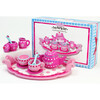 Wooden Tea Set, Pink - Doll Accessories - 2 - thumbnail