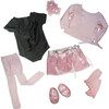 18" Doll Ballet Leotard Set + Ballet Sweater Set, Light Pink - Doll Accessories - 1 - thumbnail
