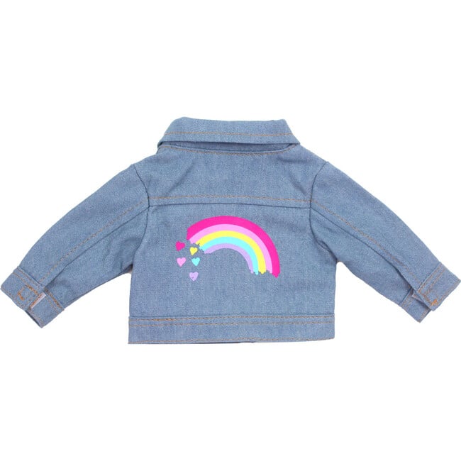 18" Doll Rainbow Jean Jacket, Indigo Blue - Doll Accessories - 2