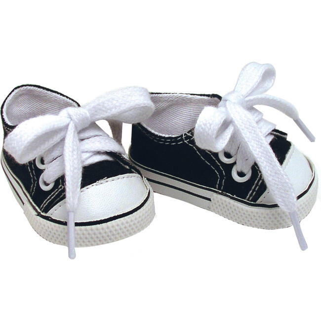 18" Doll Canvas Sneakers, Black