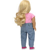 18" Doll High Waist Retro Denim Jeans, Indigo Blue - Doll Accessories - 3