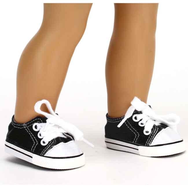 18" Doll Canvas Sneakers, Black