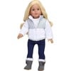 18" Doll Nylon/Fleece Jacket, White - Doll Accessories - 1 - thumbnail