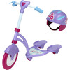 18" Doll Mini Scooter & Helmet Set, Blue, Lavender and Hot Pink - Doll Accessories - 1 - thumbnail