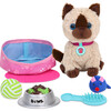 18" Doll, Tan Plush Kitten & Accessories Set, Brown - Doll Accessories - 1 - thumbnail